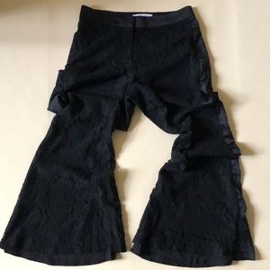 DO+BE Black Lace Tuxedo Pants Sz Medium
